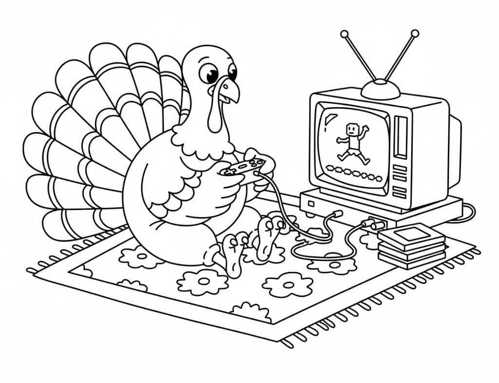 Hindi Oyun Oynuyor Boyama Sayfası