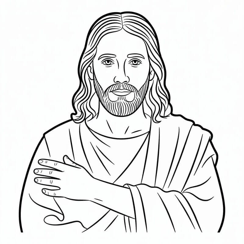 İncil İsa Boyama Sayfası