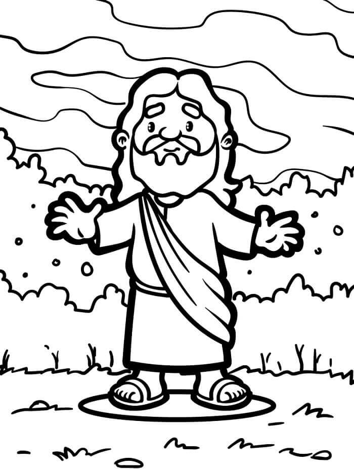 İsa 2 Yaş Çocuklar İçin Boyama Sayfası