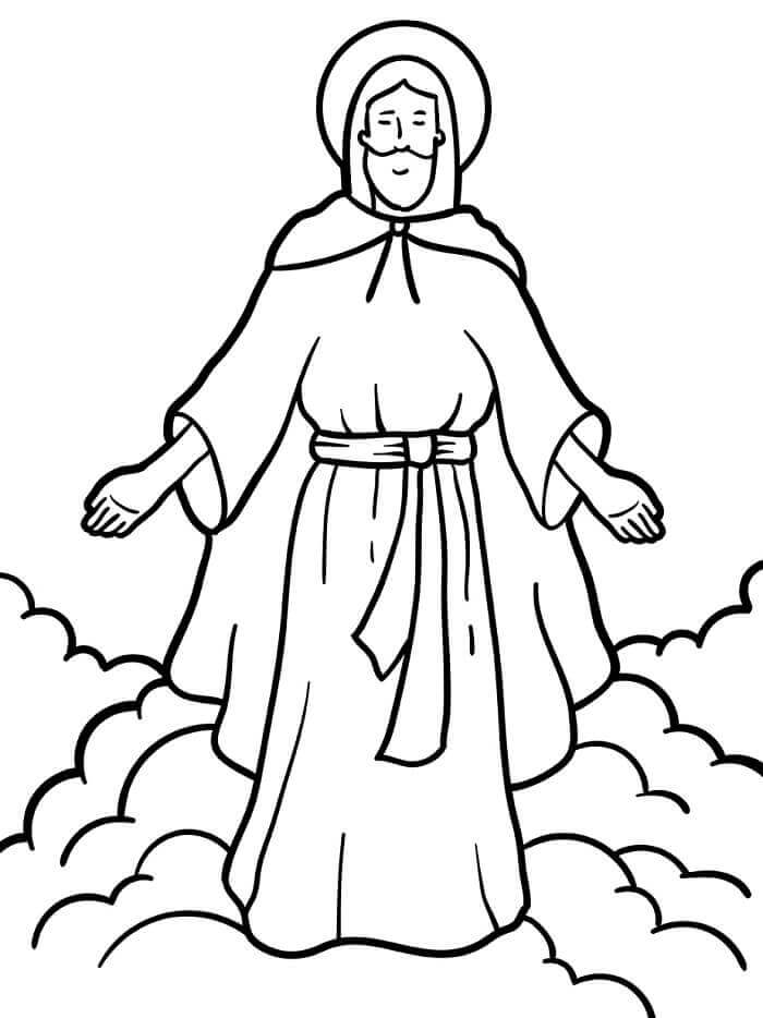 İsa 3 Yaş Çocuklar İçin Boyama Sayfası