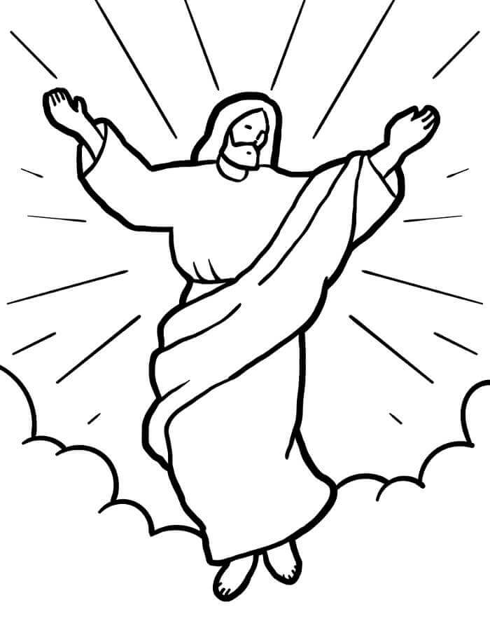 İsa 4 Yaş Çocuklar İçin Boyama Sayfası