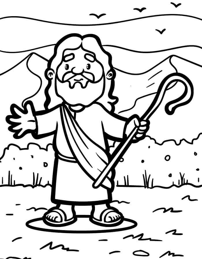 İsa 5 Yaş Çocuklar İçin Boyama Sayfası