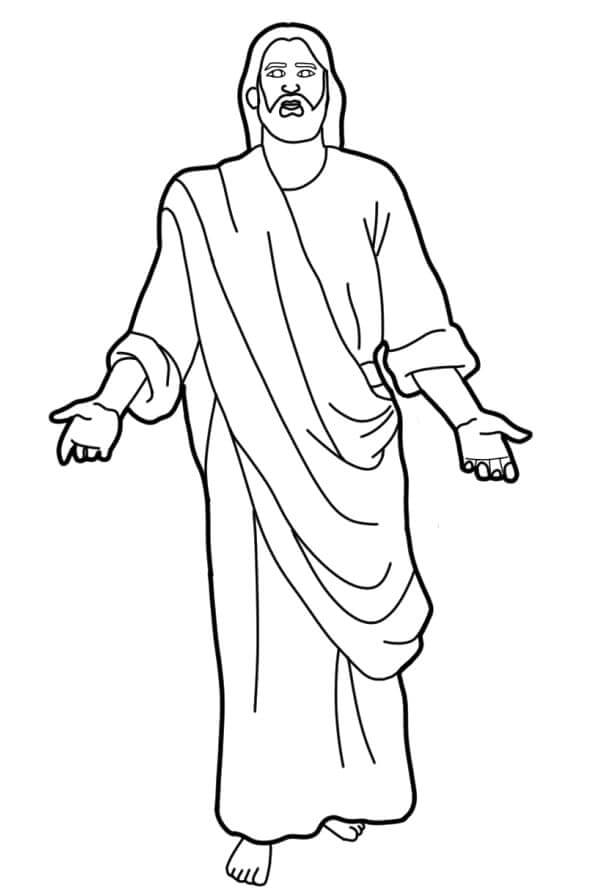 İsa Yazdır Boyama Sayfası