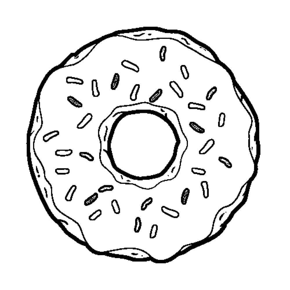 İyi Donut Boyama Sayfası