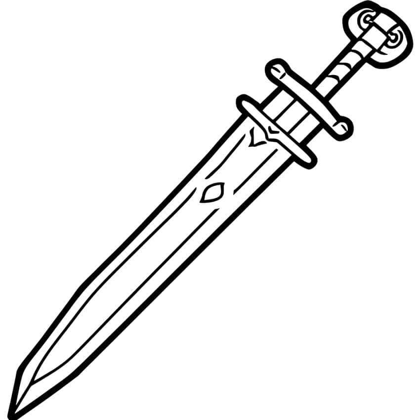 Kılıç (1) Boyama Sayfası