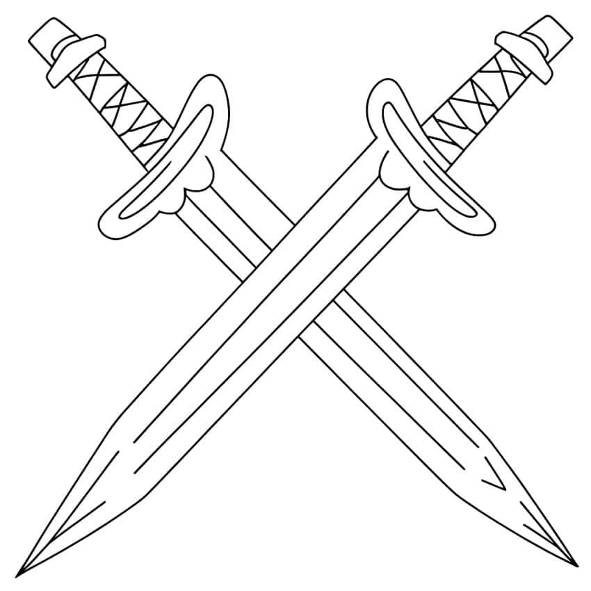 Kılıç (3) Boyama Sayfası