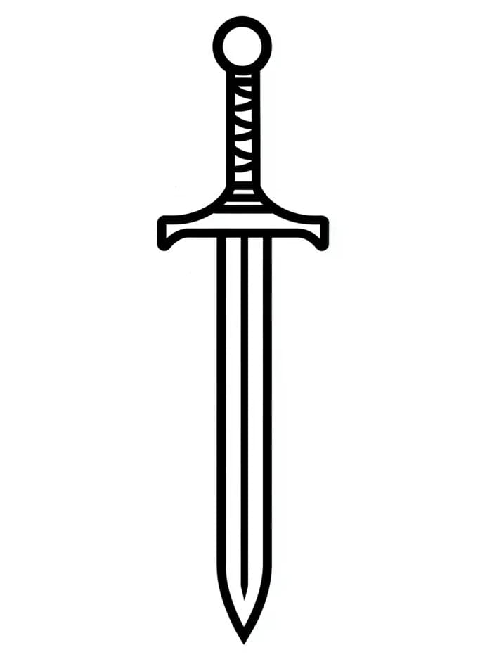 Kılıç Yazdırma Boyama Sayfası