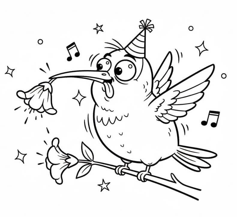 Komik Sinekkuşu Boyama Sayfası