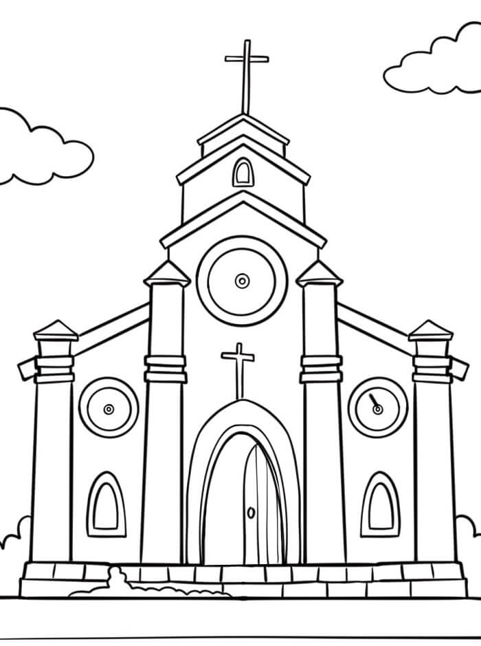 Muhteşem Kilise Boyama Sayfası