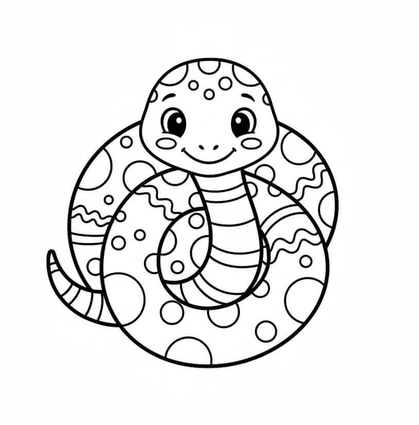 Muhteşem Yılan Boyama Sayfası