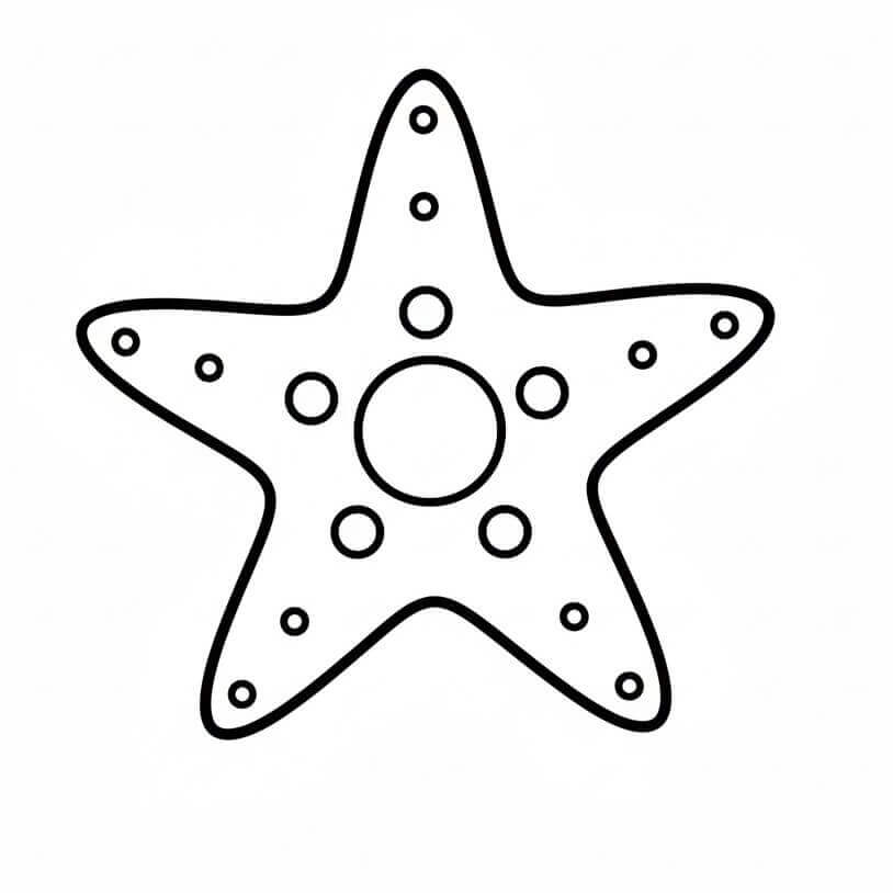 Mükemmel Denizyıldızı Boyama Sayfası