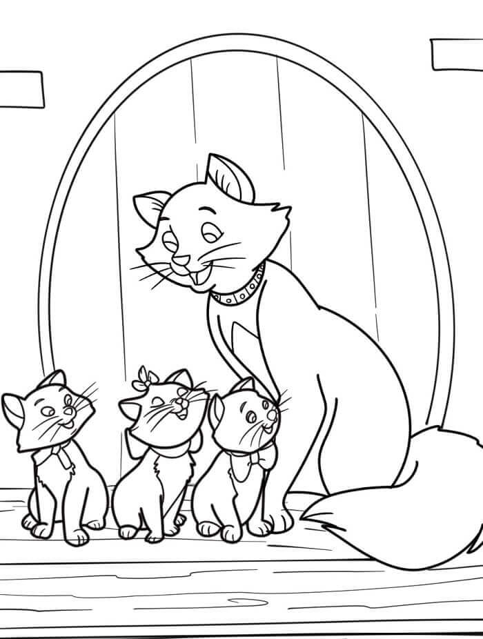 Mutlu Aristokediler Boyama Sayfası