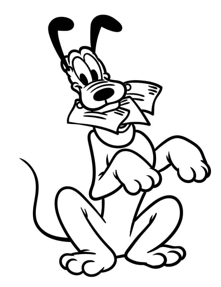 Mutlu Pluto Boyama Sayfası