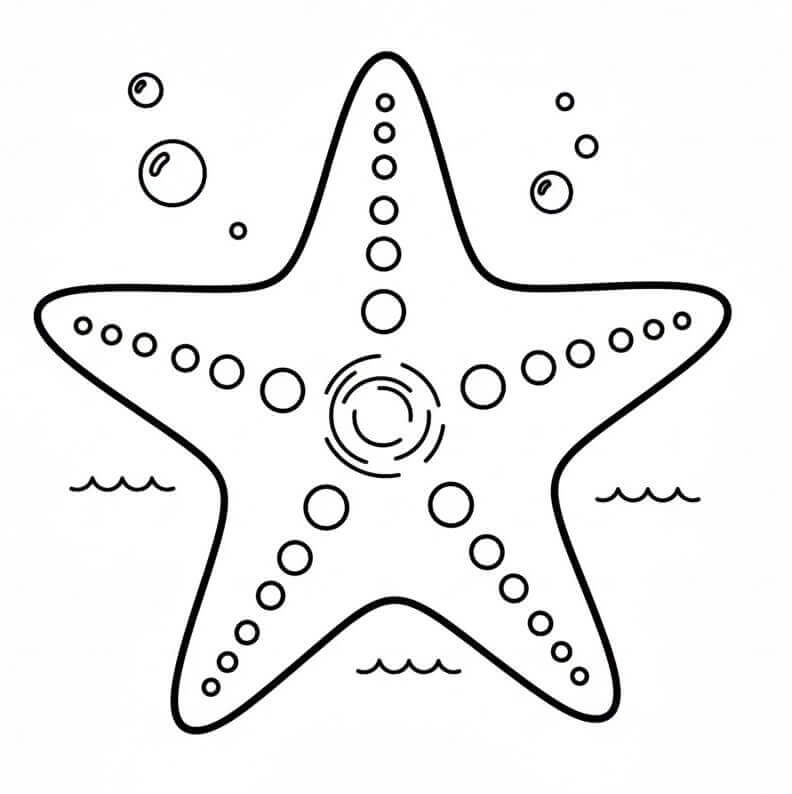 Nazik Denizyıldızı Boyama Sayfası