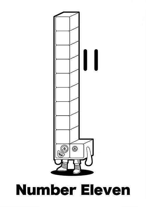 Numberblocks Görseli Boyama Sayfası
