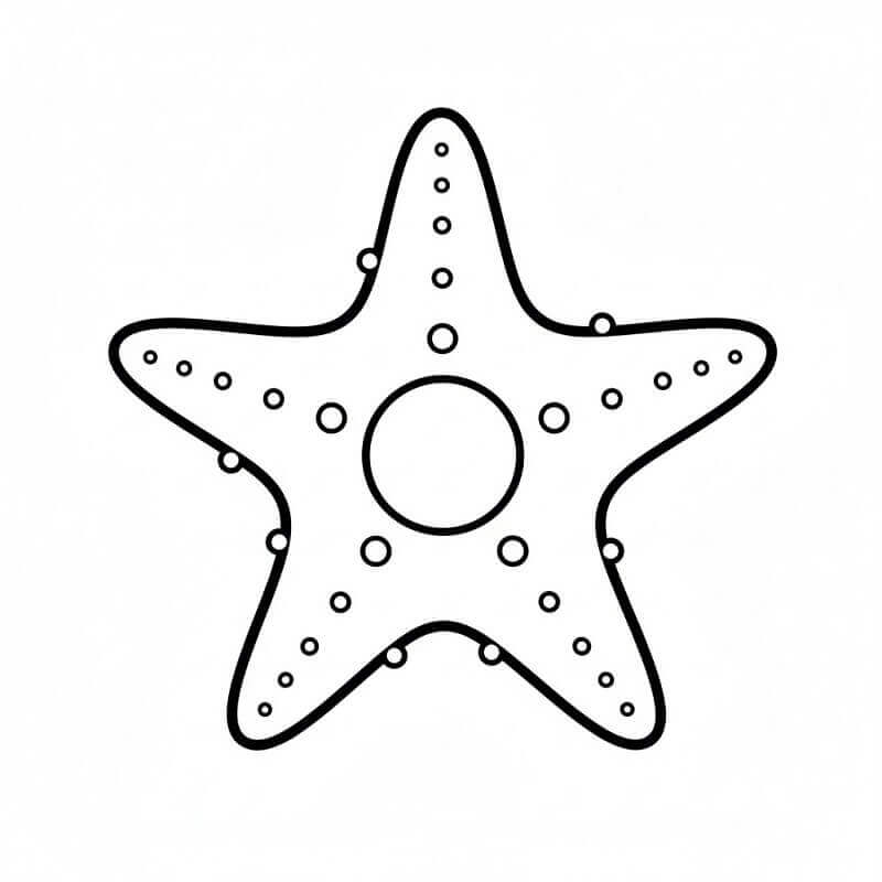 Okyanus Denizyıldızı Boyama Sayfası