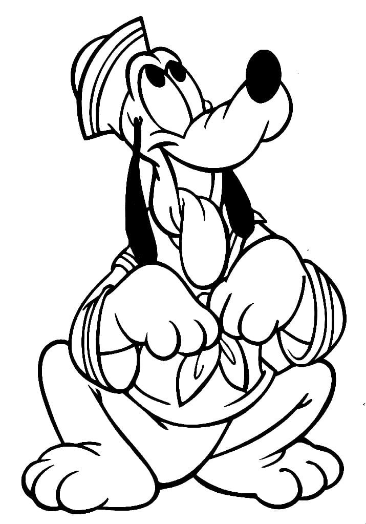 Pluto 4 Yaş Çocuklar İçin Boyama Sayfası