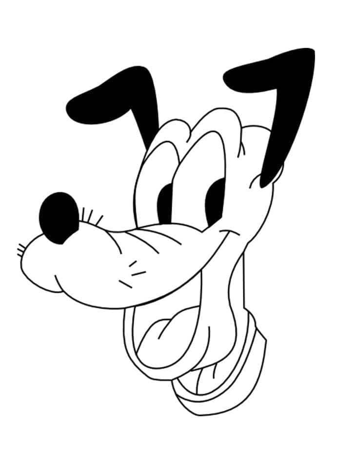 Pluto Çocuklar İçin Bedava Boyama Sayfası