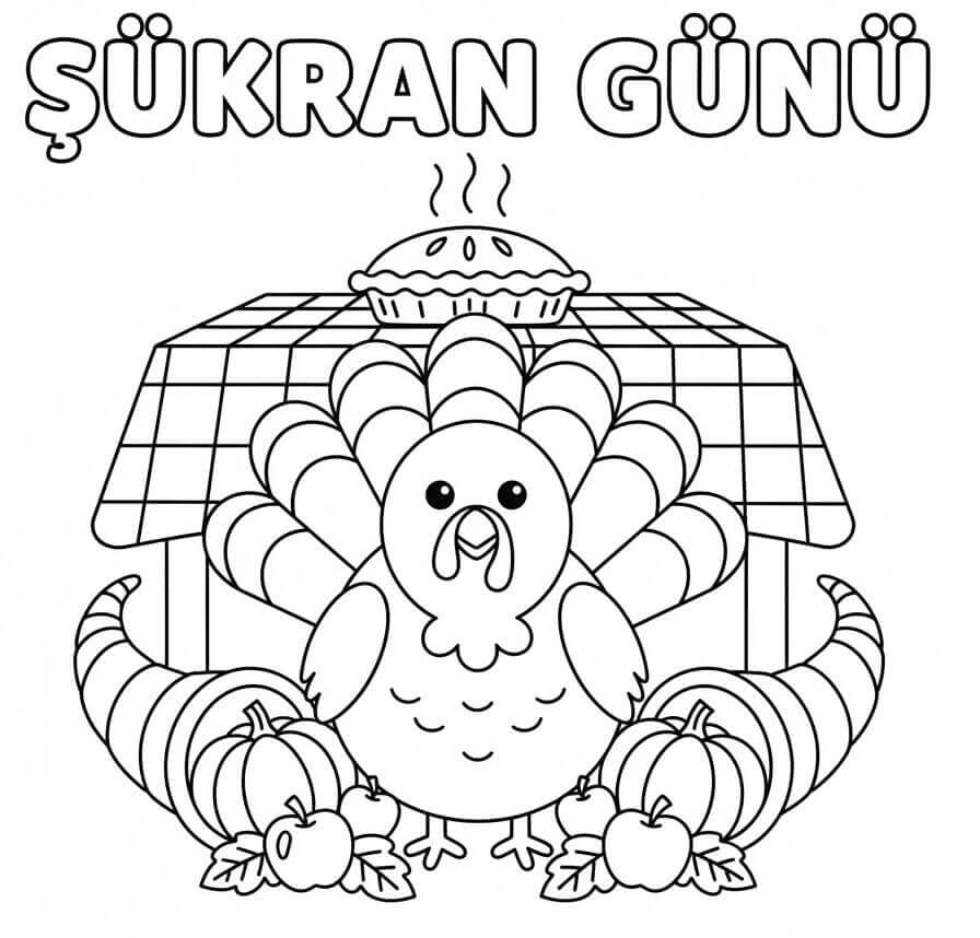 Şükran Bedava Boyama Sayfası