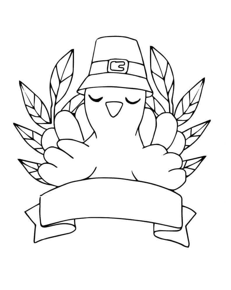 Şükran Çocuklar İçin Boyama Sayfası