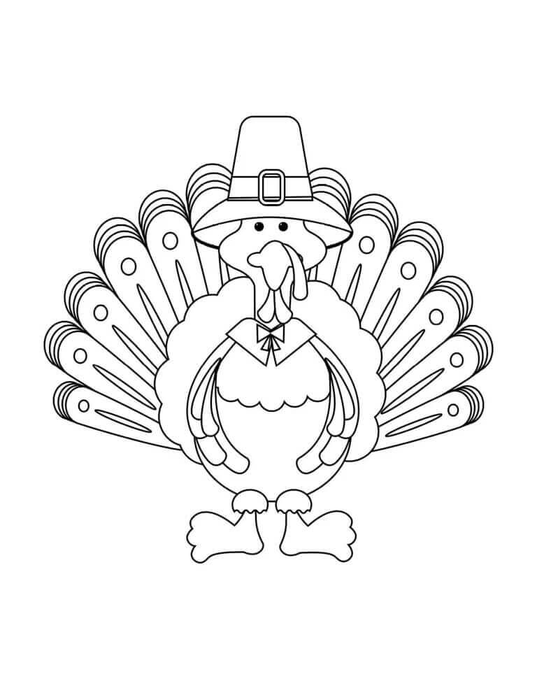 Şükran Ücretsiz Resim Boyama Sayfası