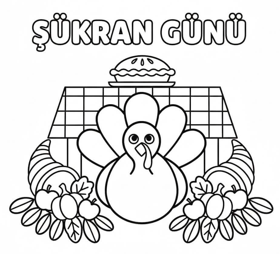Şükran Ücretsiz Yazdırılabilir Boyama Sayfası