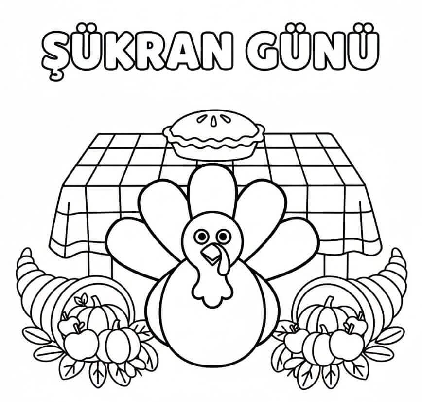 Şükran Günü Boyama Sayfaları