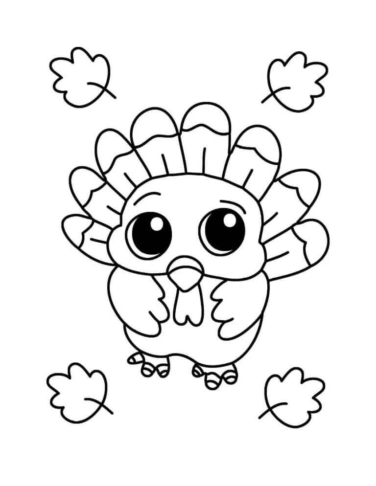 Şükran Yazdırılabilir Çocuklar İçin Boyama Sayfası