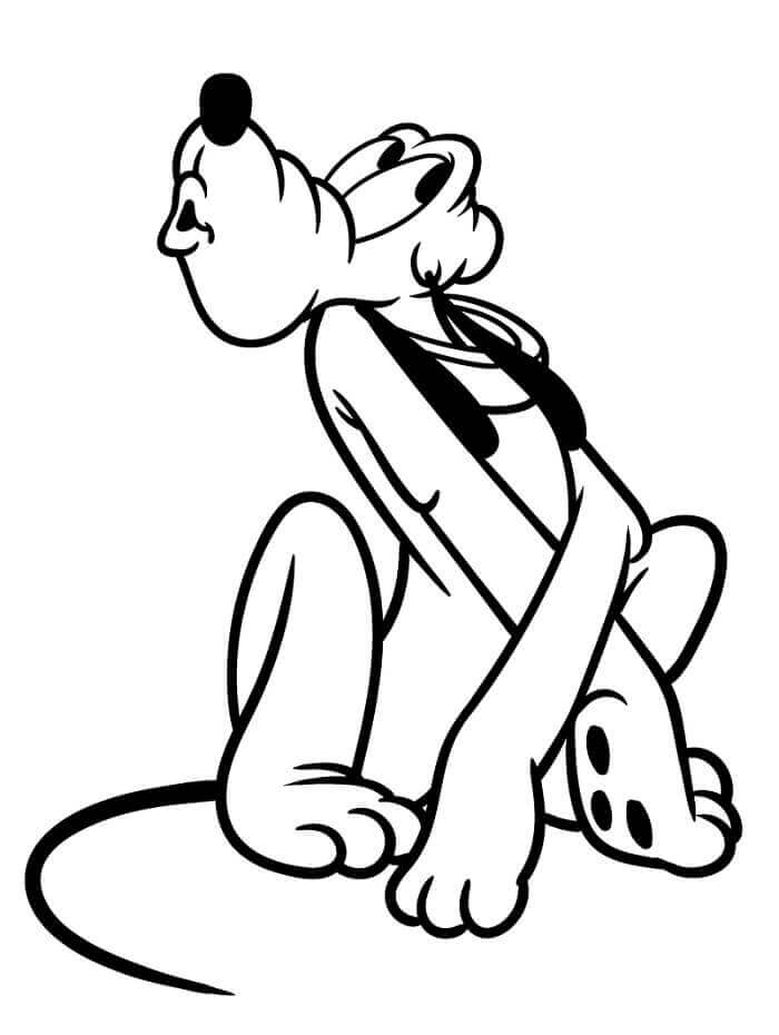 Tatlı Pluto Boyama Sayfası