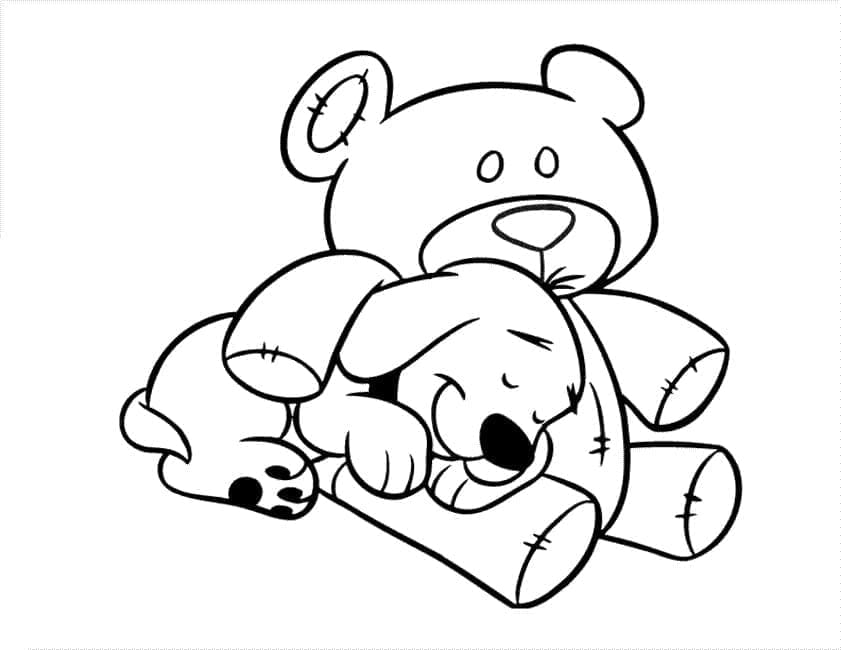 Tatlı Uyuyan Clifford Boyama Sayfası