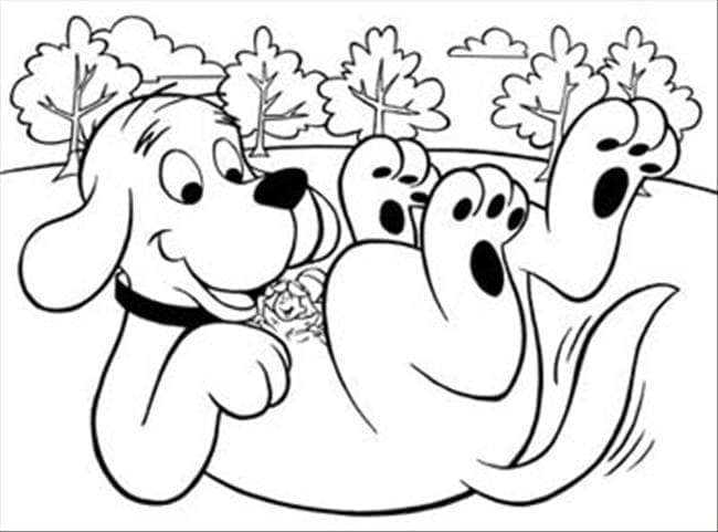 Ücretsiz Yazdırılabilir Clifford Boyama Sayfası