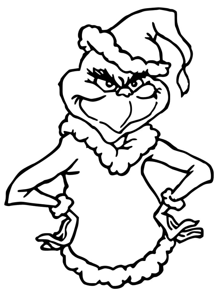 Ücretsiz Yazdırılabilir Grinch Boyama Sayfası