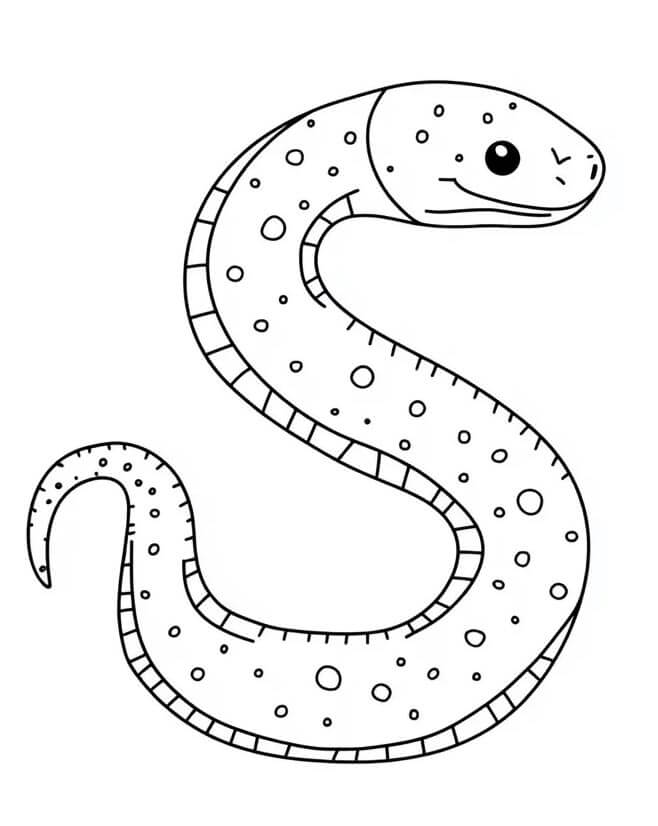 Ücretsiz Yılan Resim Boyama Sayfası