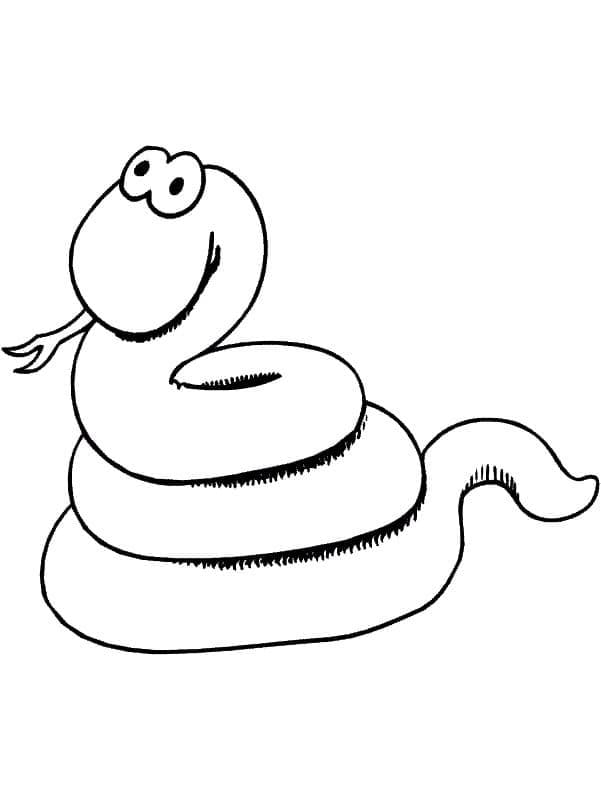 Ücretsiz Yılan Yazdır Boyama Sayfası