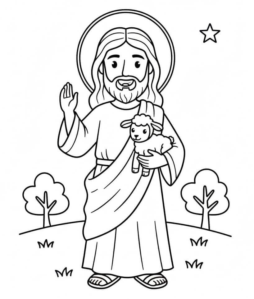 Yazdır İsa Boyama Sayfası