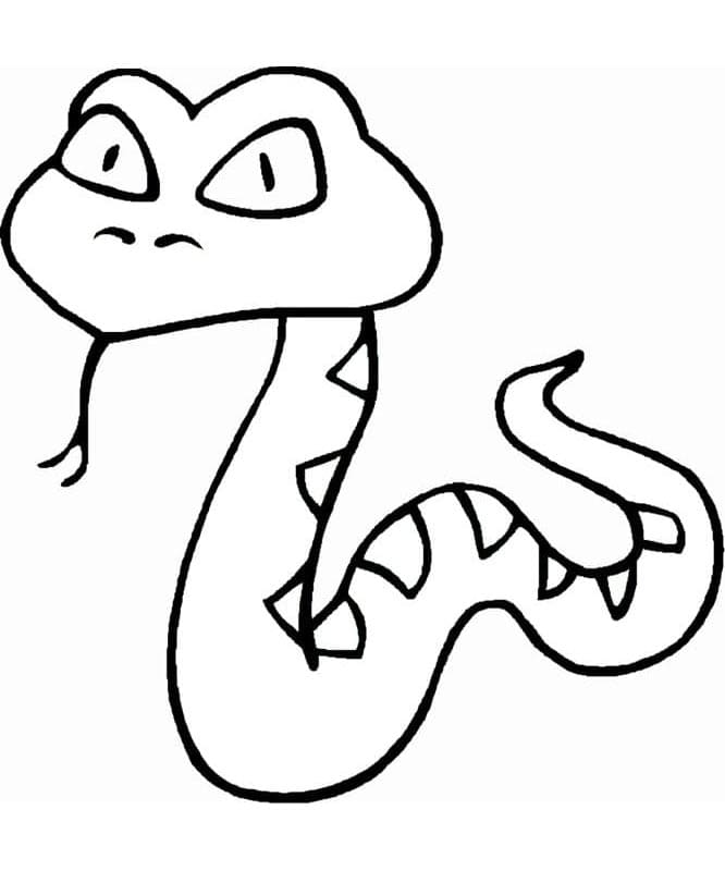 Yazdır Yılan Boyama Sayfası