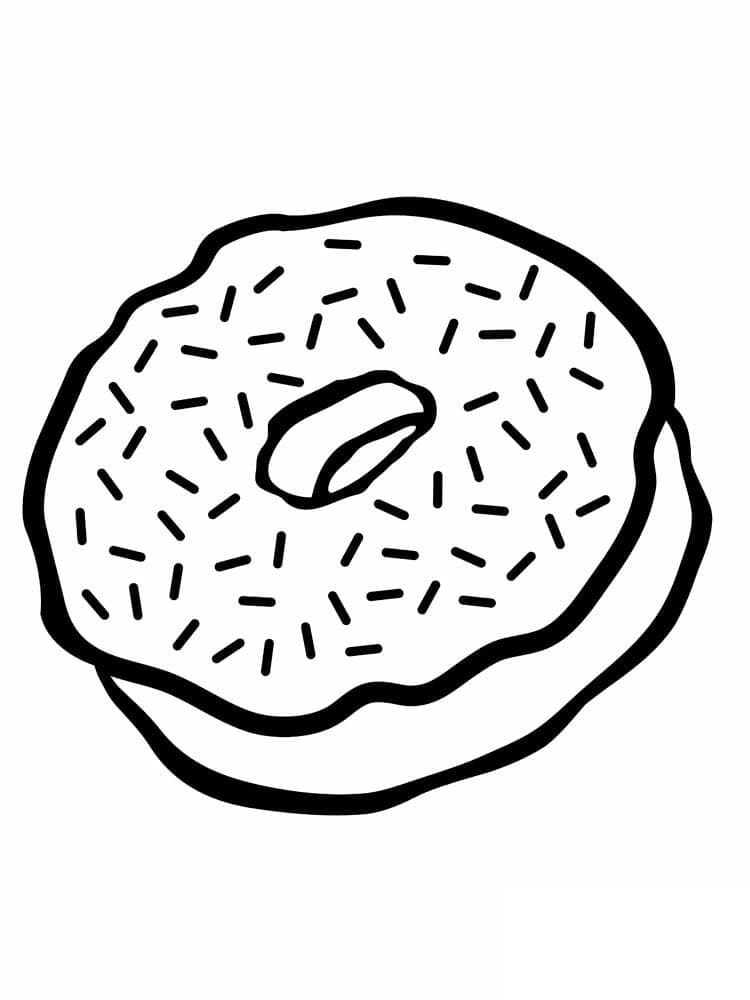Yazdırılabilir Donut Boyama Sayfası