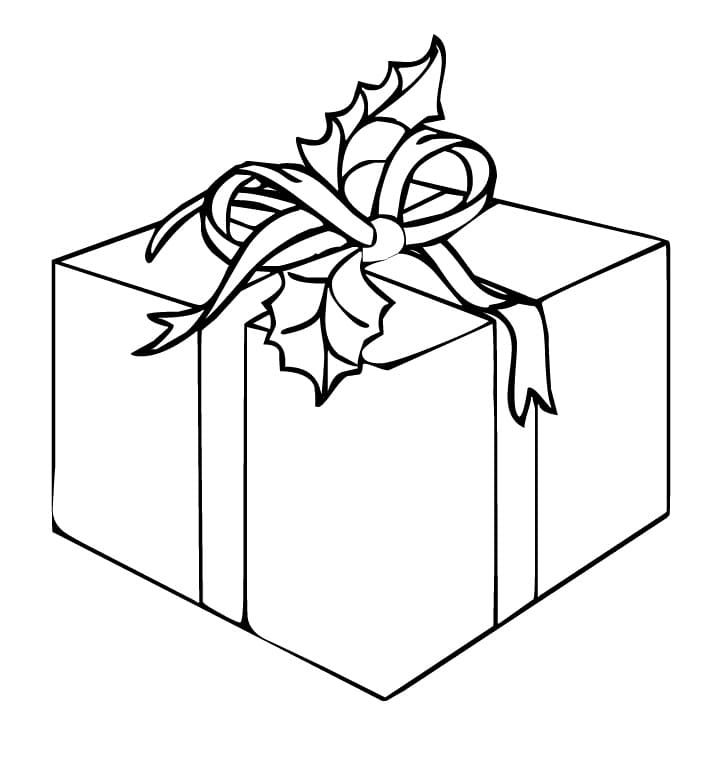 Yazdırılabilir Noel Paketi Boyama Sayfası