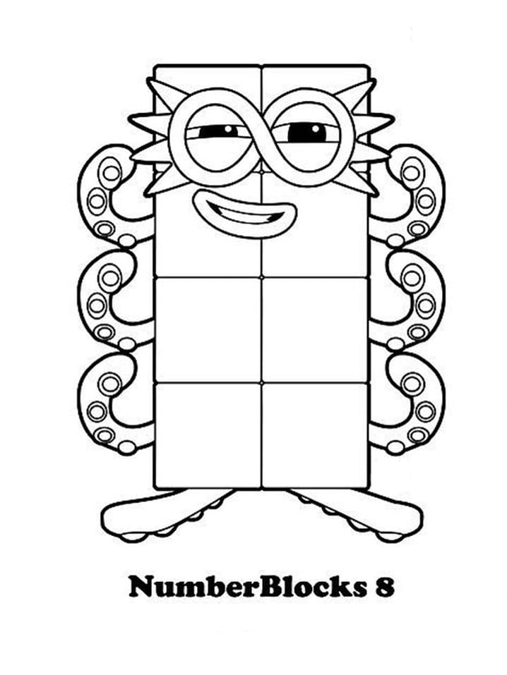 Yazdırılabilir Numberblocks Boyama Sayfası