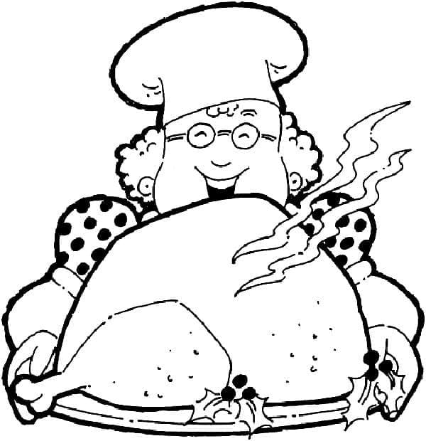 Yazdırılabilir Ücretsiz Şükran Boyama Sayfası