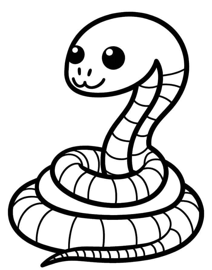 Yazdırılabilir Ücretsiz Yılan Boyama Sayfası