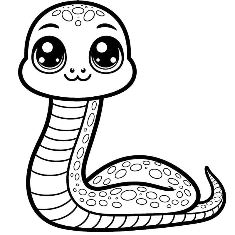 Yazdırılabilir Yılan Bedava Boyama Sayfası