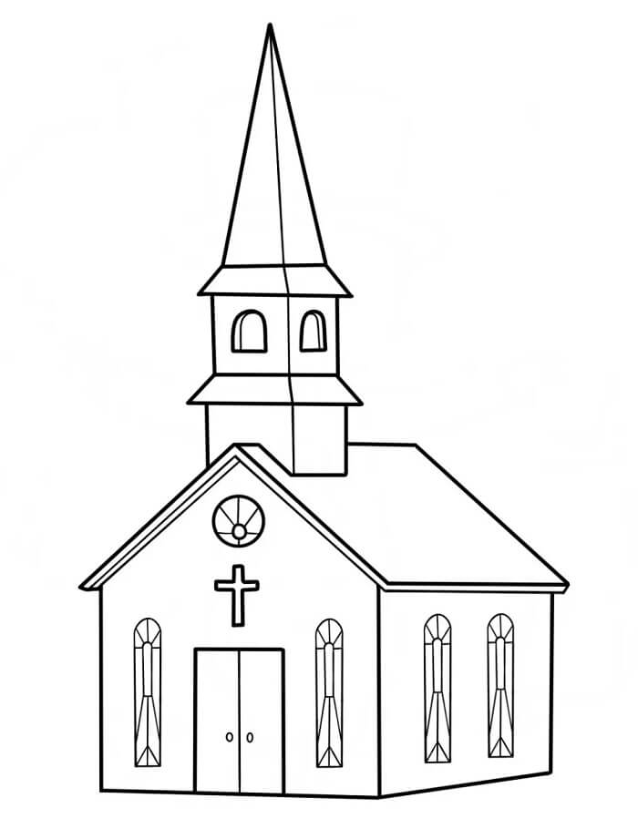 Yazdırılacak Kilise Boyama Sayfası