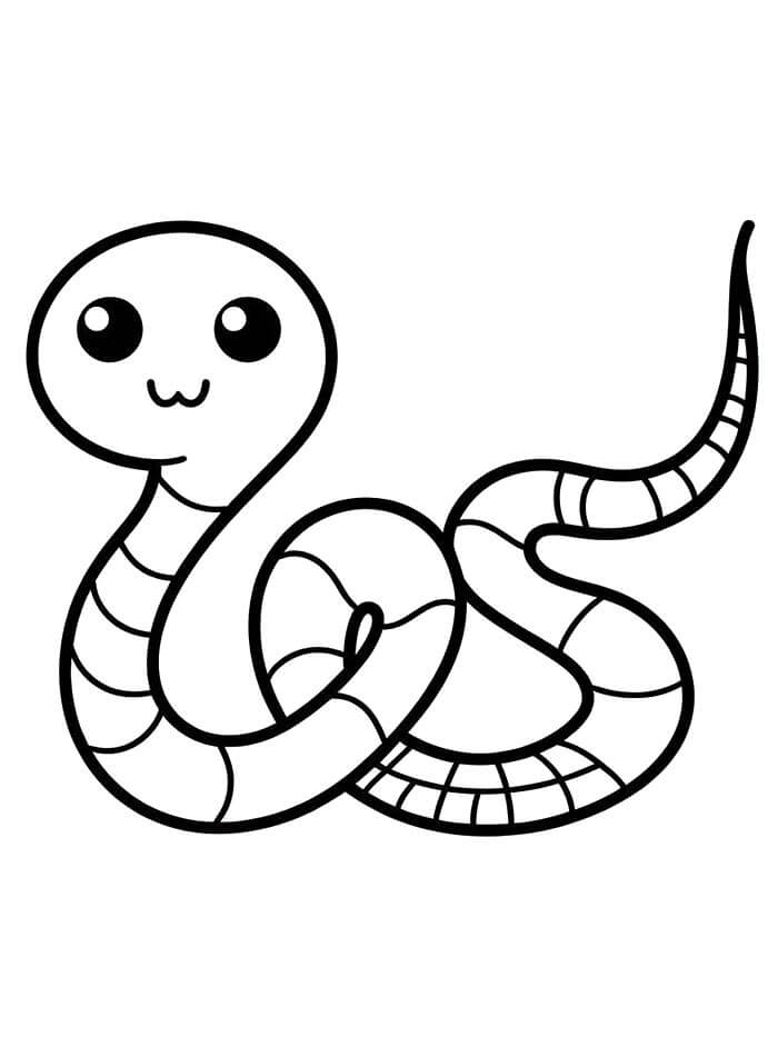 Yılan 3 Yaş Çocuklar İçin Boyama Sayfası