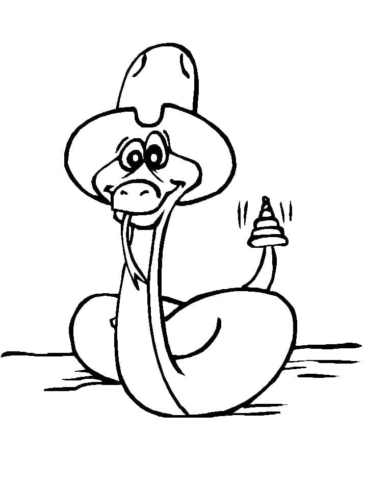 Yılan Resim Boyama Sayfası