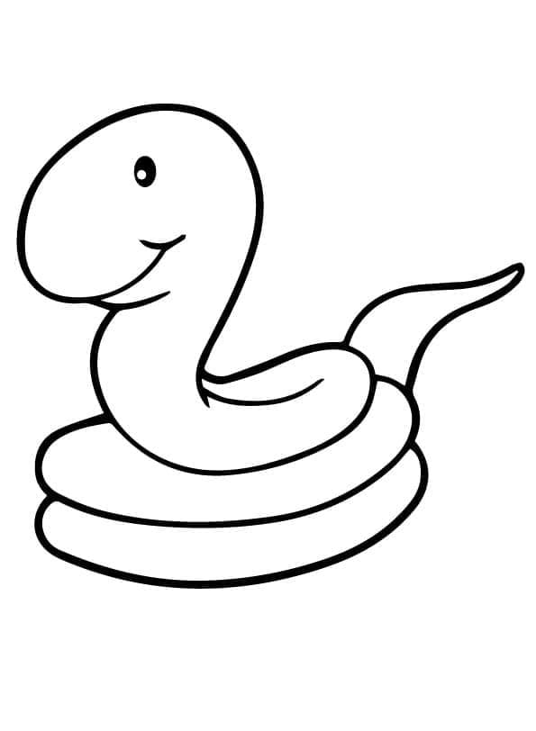 Yılan Ücretsiz Resim Boyama Sayfası