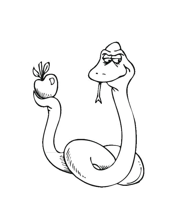 Yılan Yazdır Boyama Sayfası