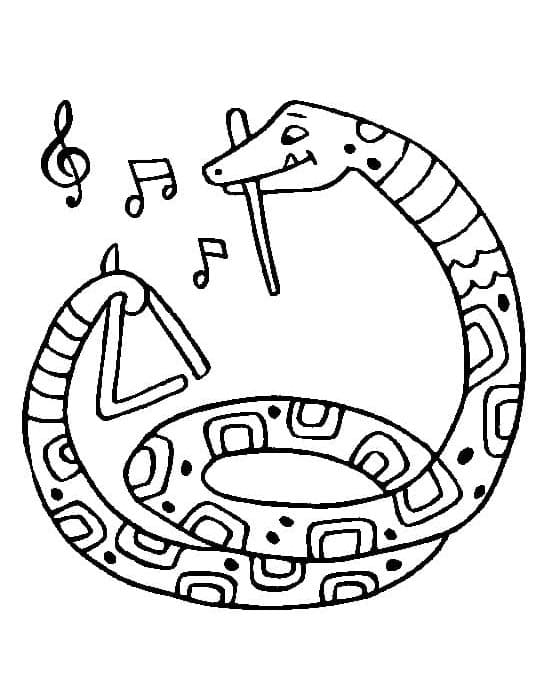 Yılan Yazdırılabilir Boyama Sayfası