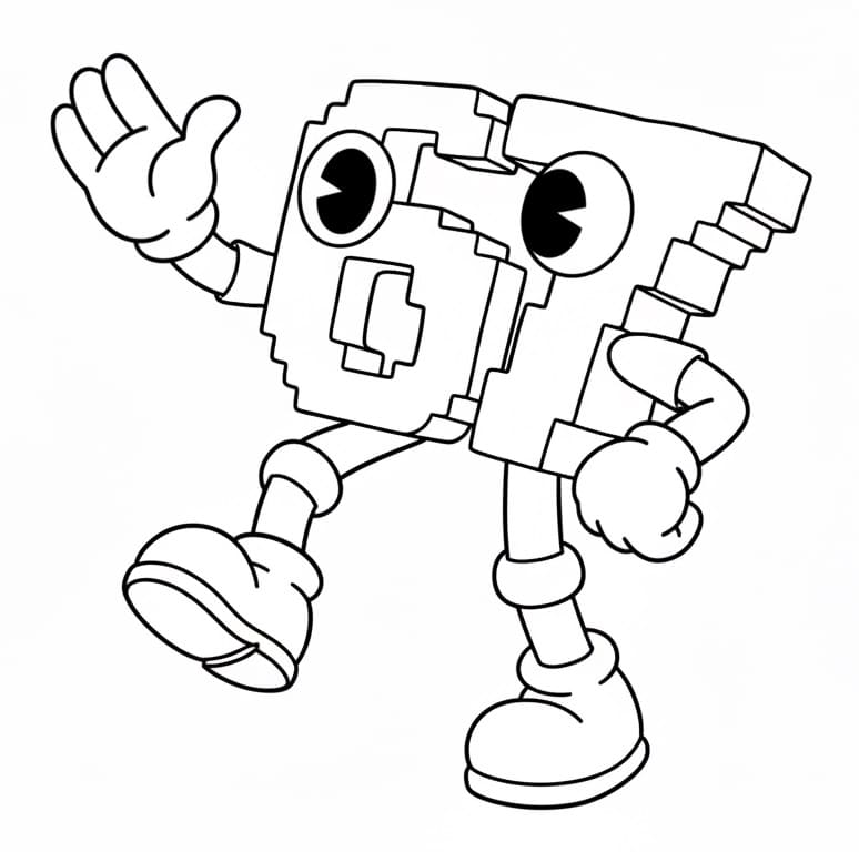 67 Brainrot ücretsiz görsel Boyama Sayfası