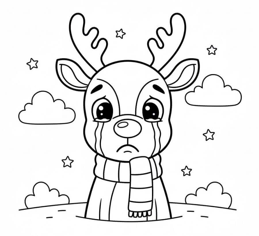 Ağlayan Rudolph Boyama Sayfası